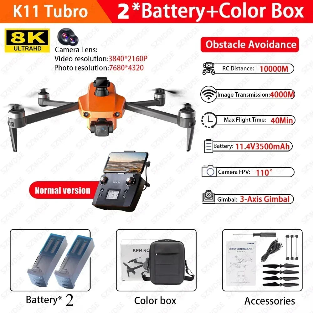 Cole K11 Turbo Drone Aerial 8K HD Dual Camera With Airdrop