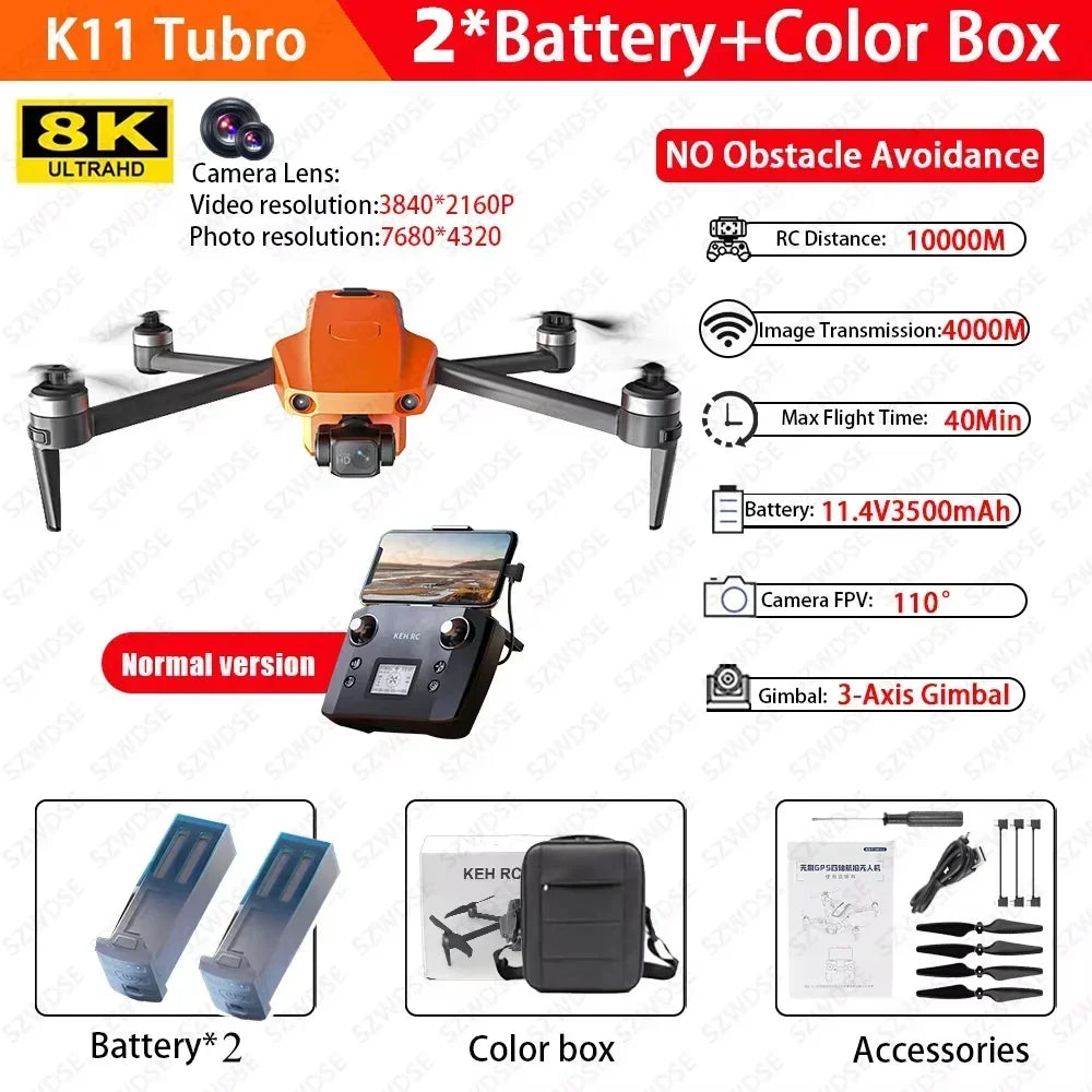 Cole K11 Turbo Drone Aerial 8K HD Dual Camera With Airdrop