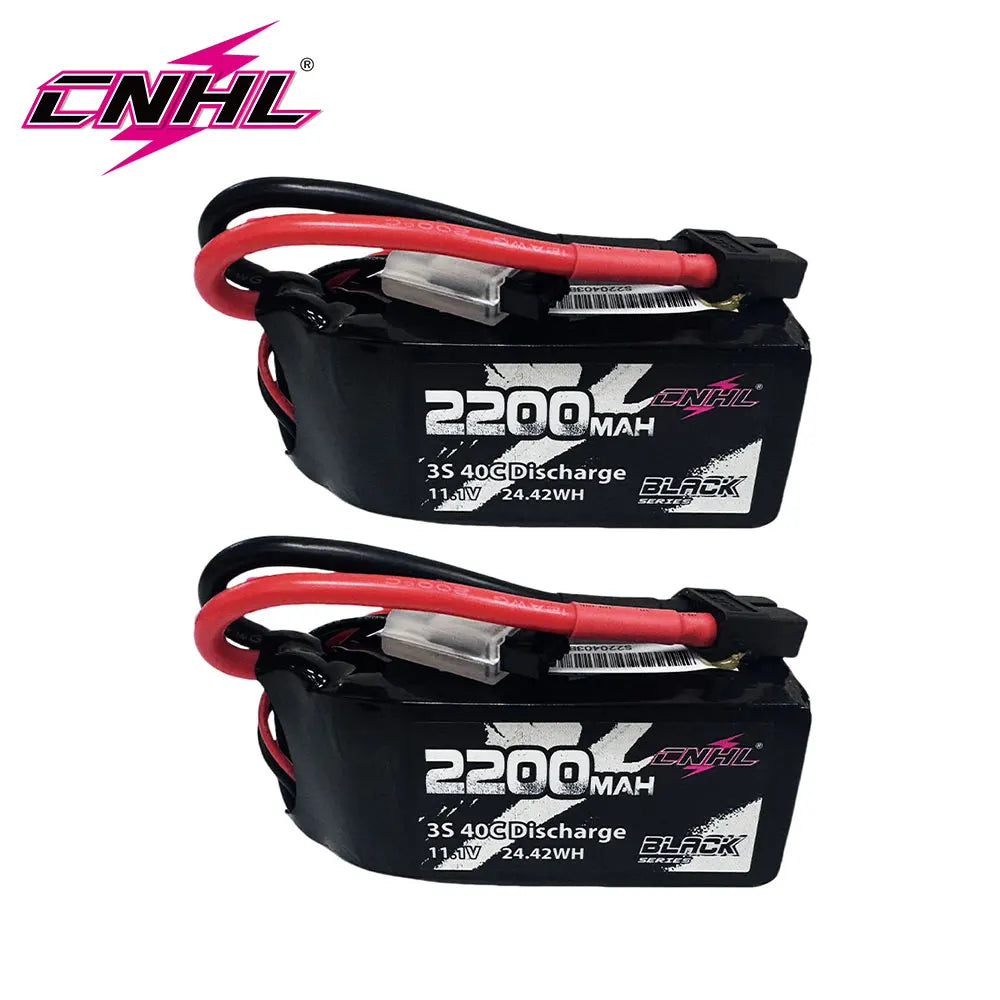 CNHL 3S 2200mAh LiPo Battery 11.1V 40C 2 Pack XT60 RC FPV