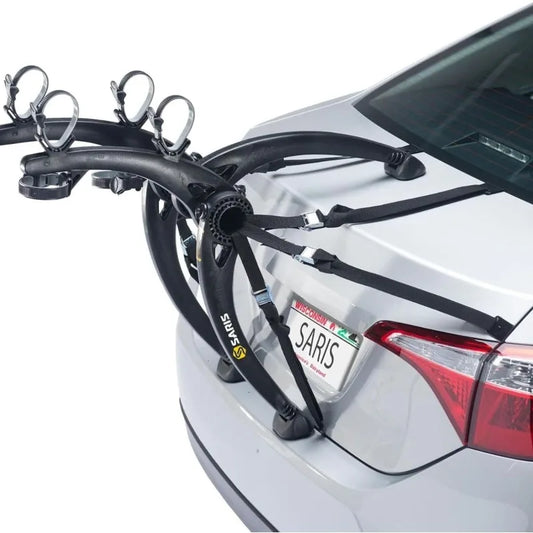Saris Bones Car Trunk Bike Rack Mounts Two Bikes Black