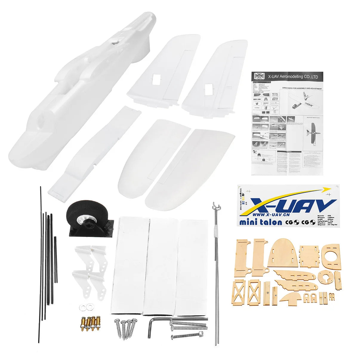 X UAV Mini Talon EPO 1300mm Wingspan FPV Plane Kit Ready
