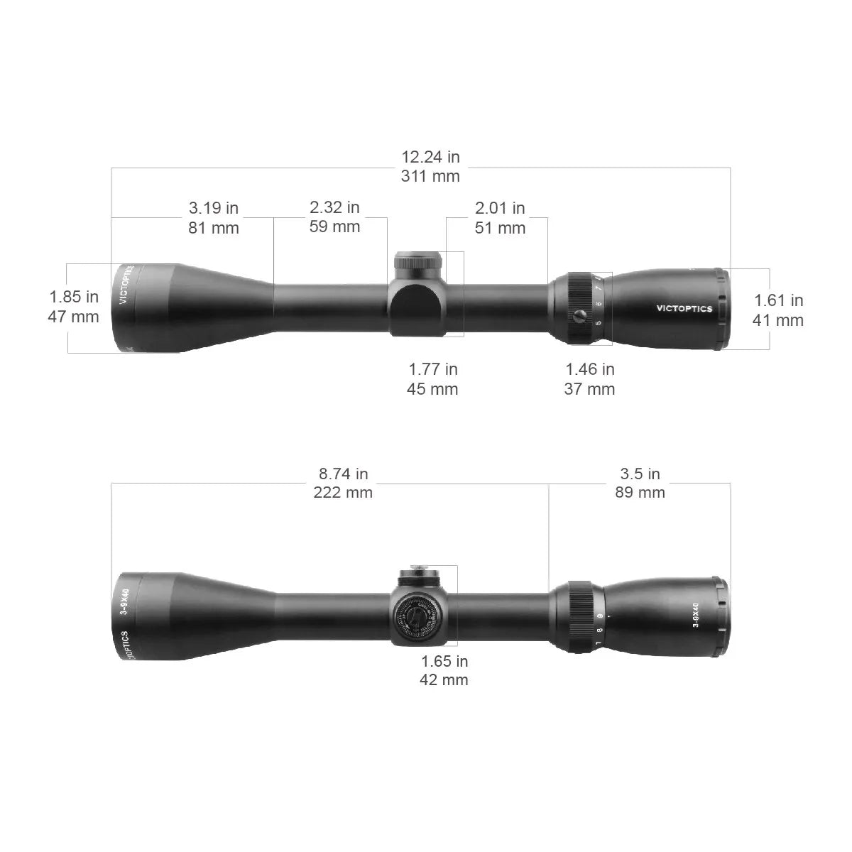 Victoptics PAC 3 To 9x40 SFP Riflescope Varmint Small Game