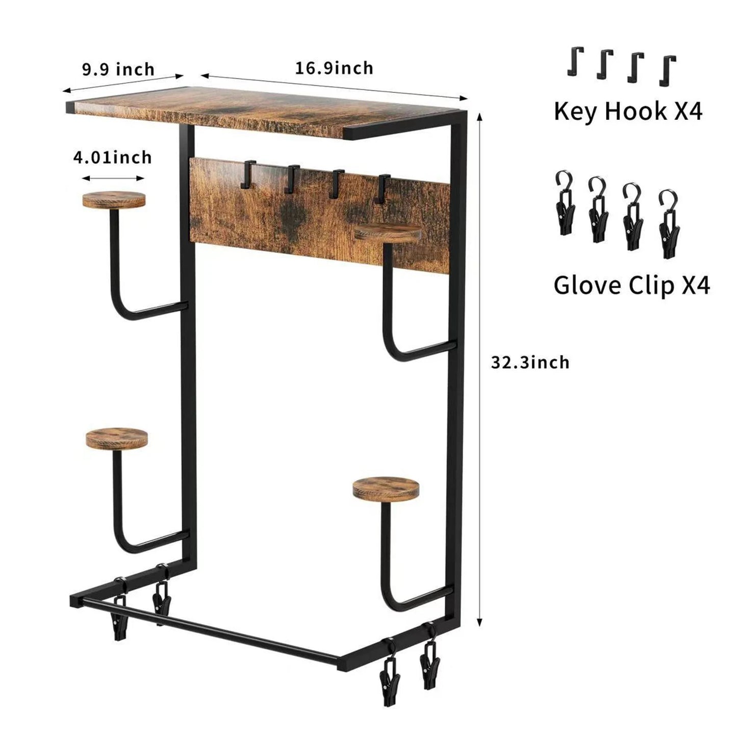 CN Guangdong Motorcycle Helmet Wall Mount Rack With Hooks