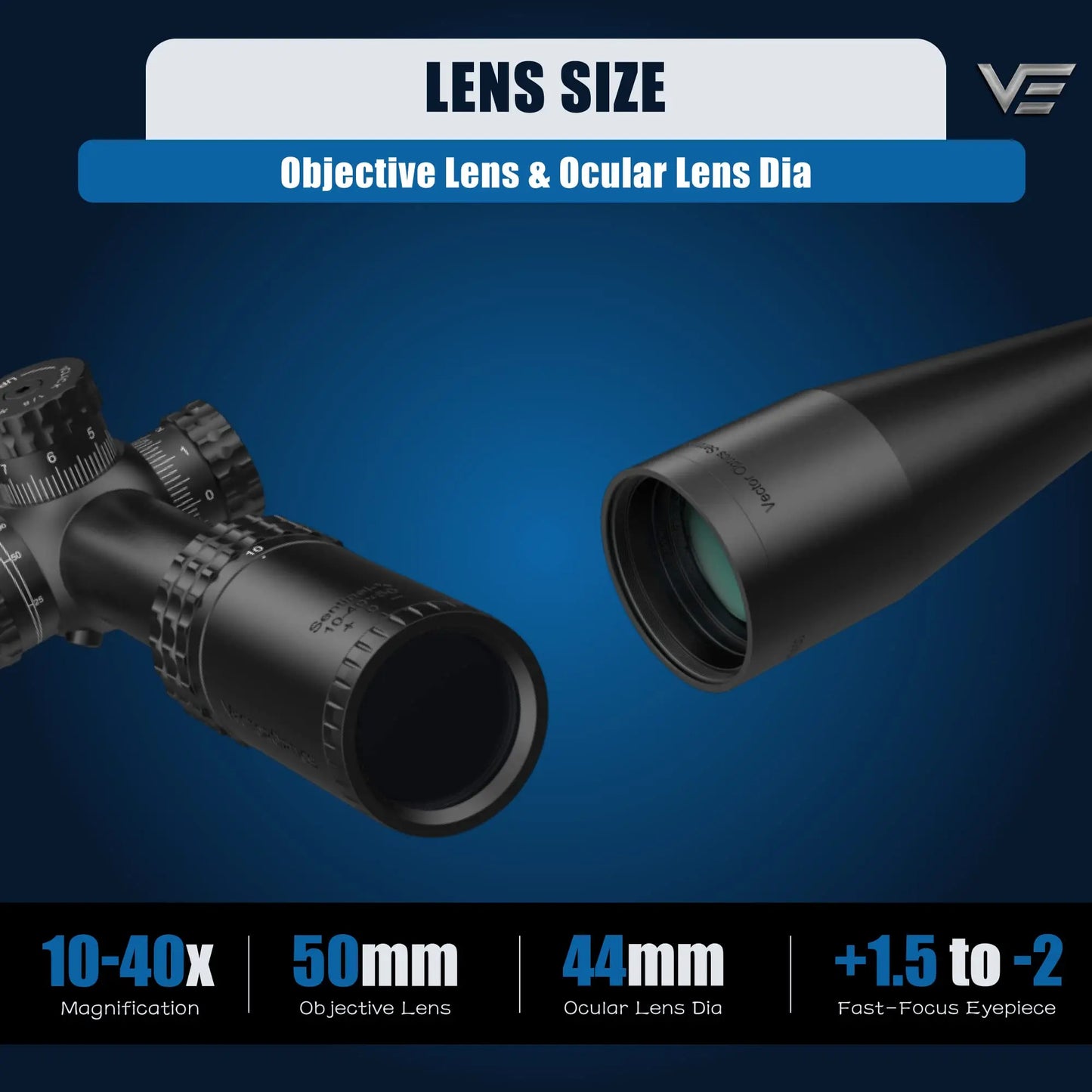 Vector Optics Sentinel X 10 40x50 Center Dot Riflescope