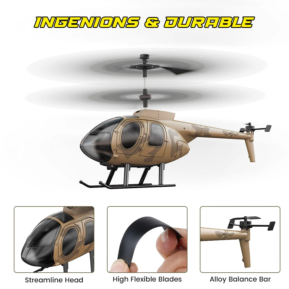 Vatos Camouflage RC Helicopter 2.4GHz Indoor Toy Takeoff