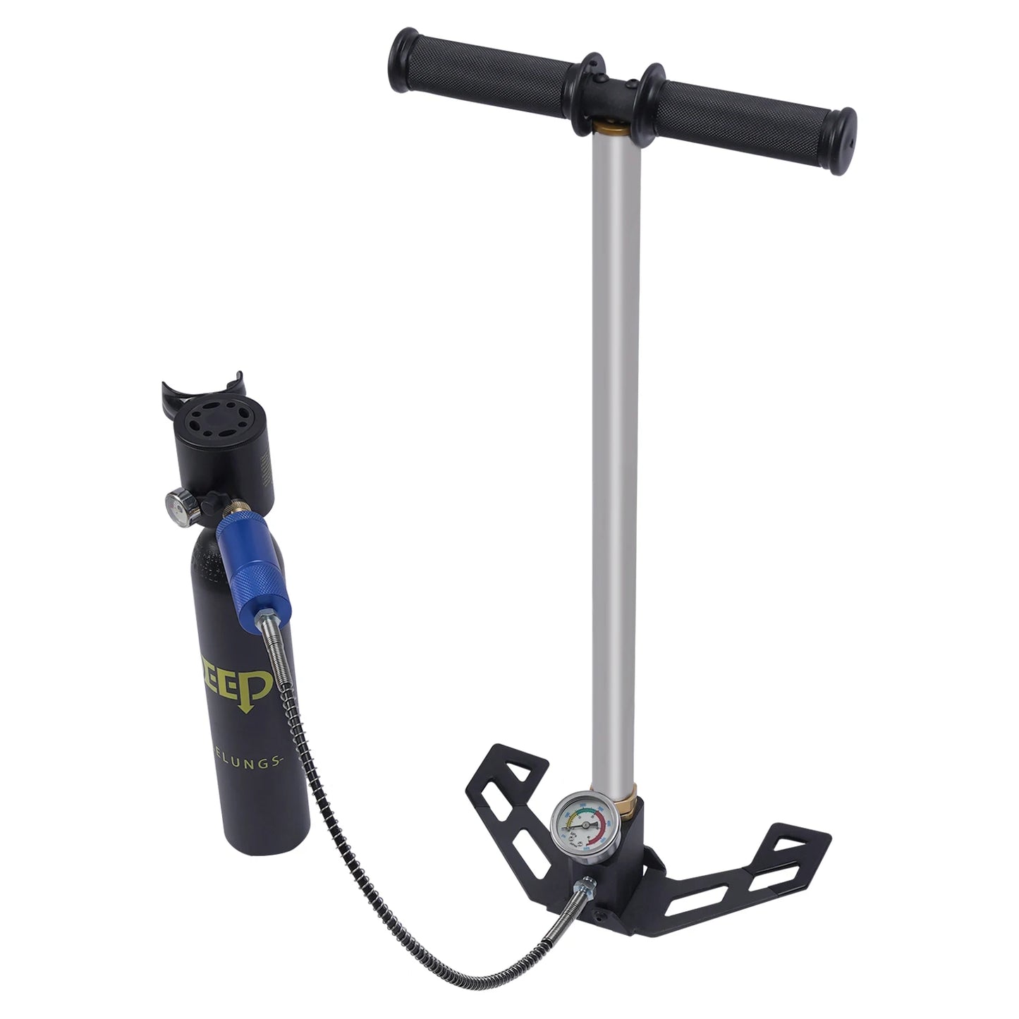 Portable Scuba Diving Tank With Pump Half Liter Capacity