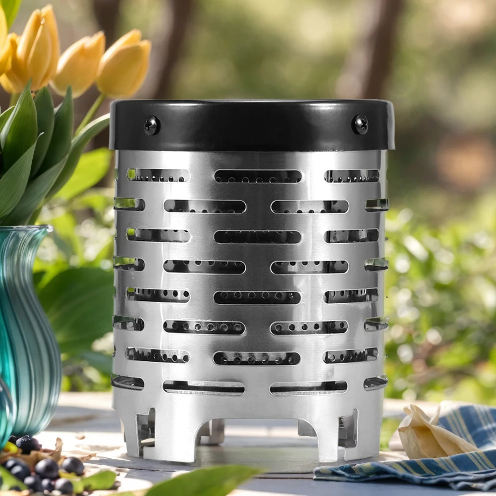 Wear-resistant Mini Heater Stainless Steel Warming Stove Cover Camping Stove Warming Stove Hood for Outdoor Backpacking Hiking