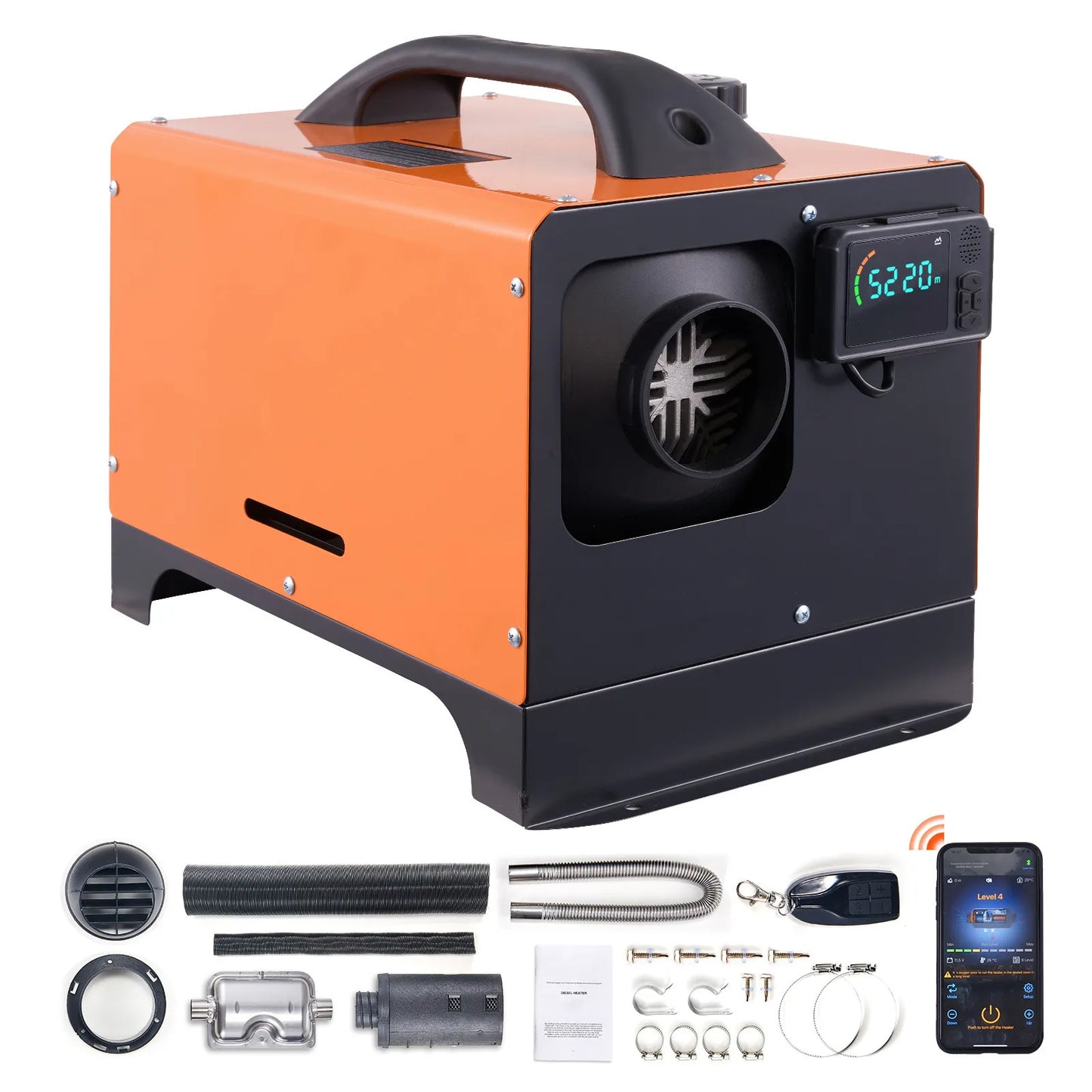 SucceBuy 8KW Diesel Air Heater Bluetooth LCD Parking Heater