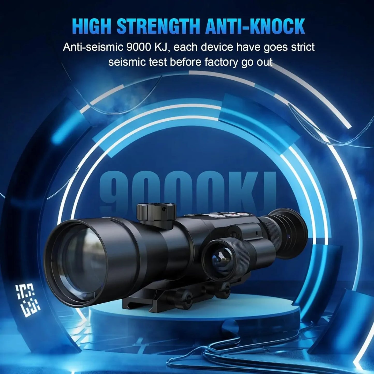 300 Yards Infrared Night Vision Scopes for Rifles with IR Illuminator, 4X Digital Zoom, 50MM Lens Hunting Range