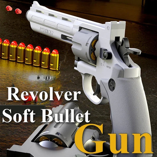 ZP5 357 Revolver Launcher Pistol EVA Soft Dart Bullet Toy Gun Airsoft CS Outdoor Shooting Game Weapon Kids Adult Gift
