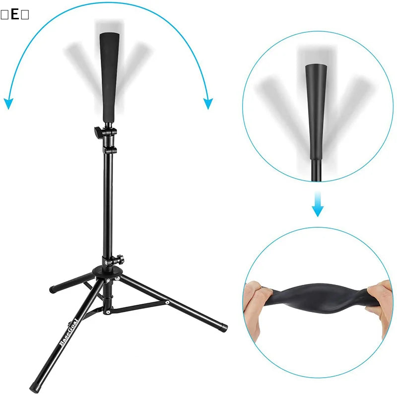 〔E〕Baseball Batting Trainer rubber topper Softball Accessories Practical Durable Training Holder Aid Training Equipment Display
