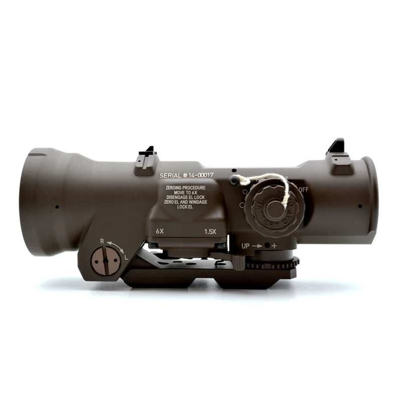 US Delivery, DR 1.5-6X RifleScope Fixed Dual Field of View Red Reticle Illumination Scope Sight with Full Markings Hunting
