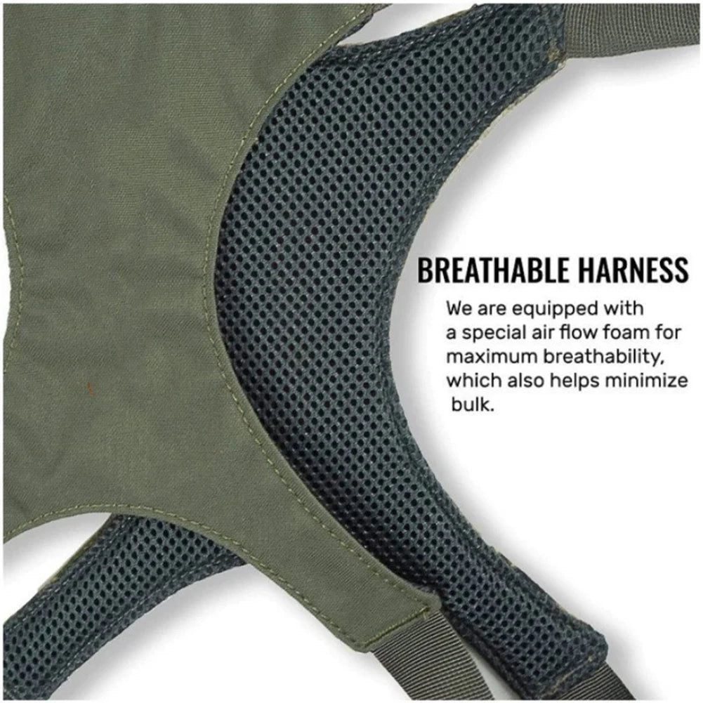 Binocular Harness Chest Pack with Rangefinder Pouch & Rain Cover Bino Harness Waterproof Large Capacity Bino Case for Hunting