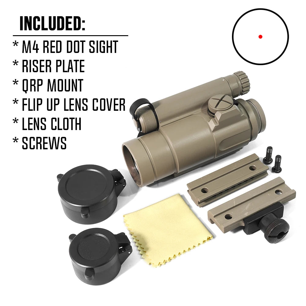 Tactical Red Dot Sight Aim M4 4MOA Red/Green Dot ith MK18 Mod 0 Type Mount Original 3d Letter Marking For Airsoft Hunting