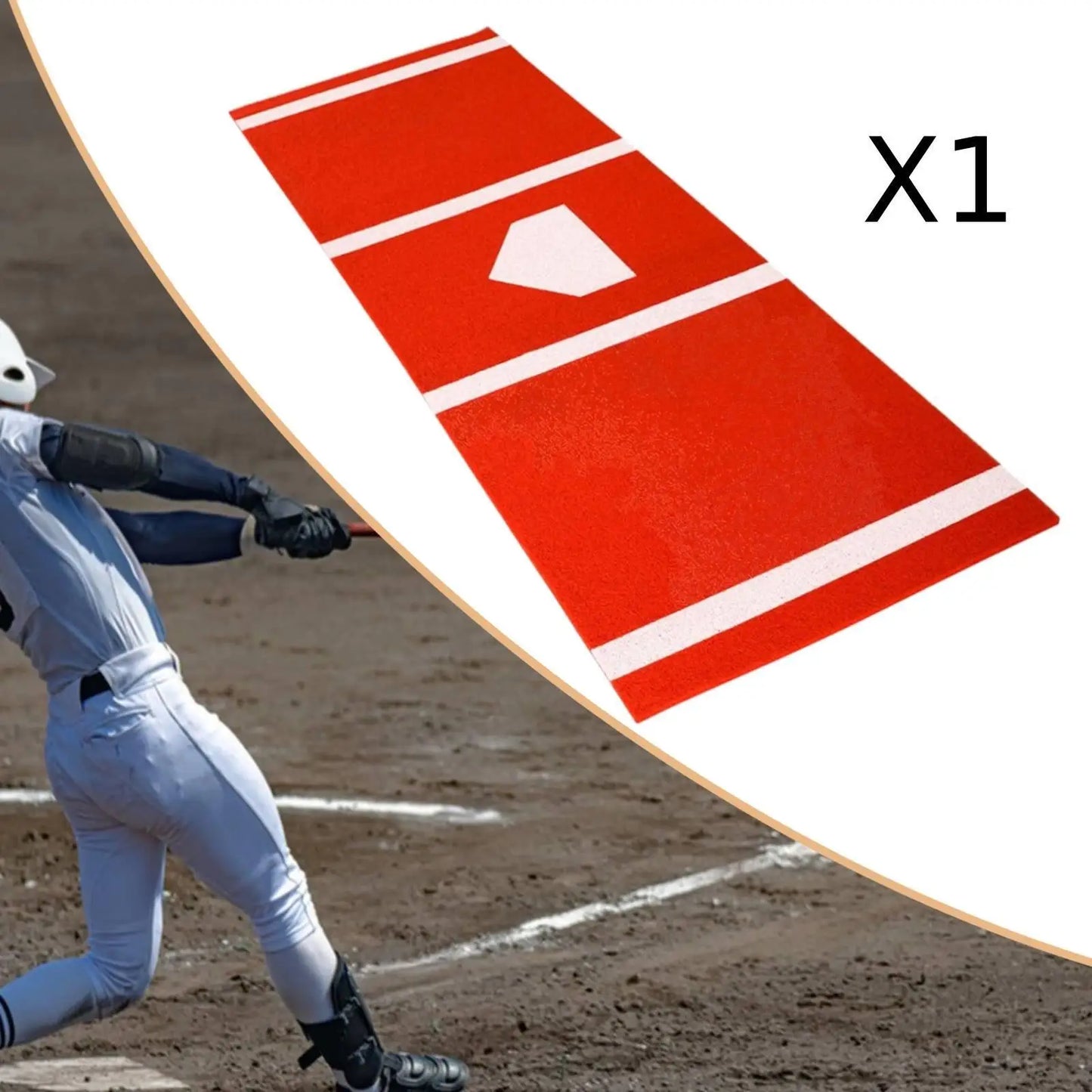 Foldable Baseball Softball Hitting Mat Batting Practice Stance Trainer Non Slip Surface for Indoor Outdoor Equipment