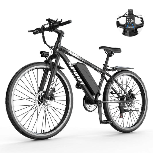 26''Electric Bike,Motorcycle 700W Peak Motor,20MPH 35Miles Electric Mountain Bike, 480Wh Removable Battery, 7-Speed& LCD Display