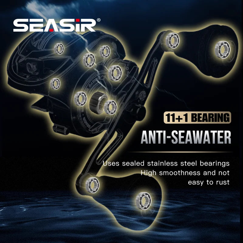 Seasir Megacuda Baitcasting Reel 6.5 To 1 Deep Spool