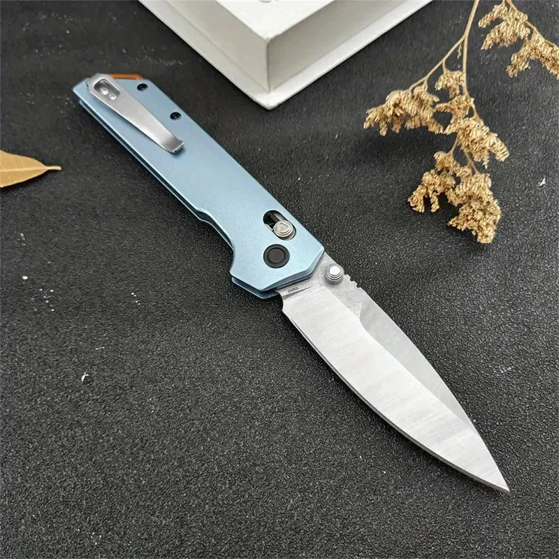 KS Iridium 2038 Aluminum Folding Knife with D2 Steel Blade A Lightweight and Durable Fishing Knife for Outdoor Emergencies