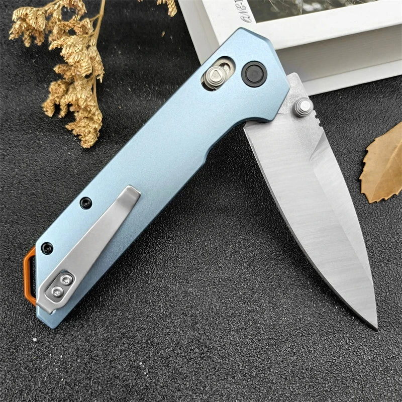 KS Iridium 2038 Aluminum Folding Knife with D2 Steel Blade A Lightweight and Durable Fishing Knife for Outdoor Emergencies