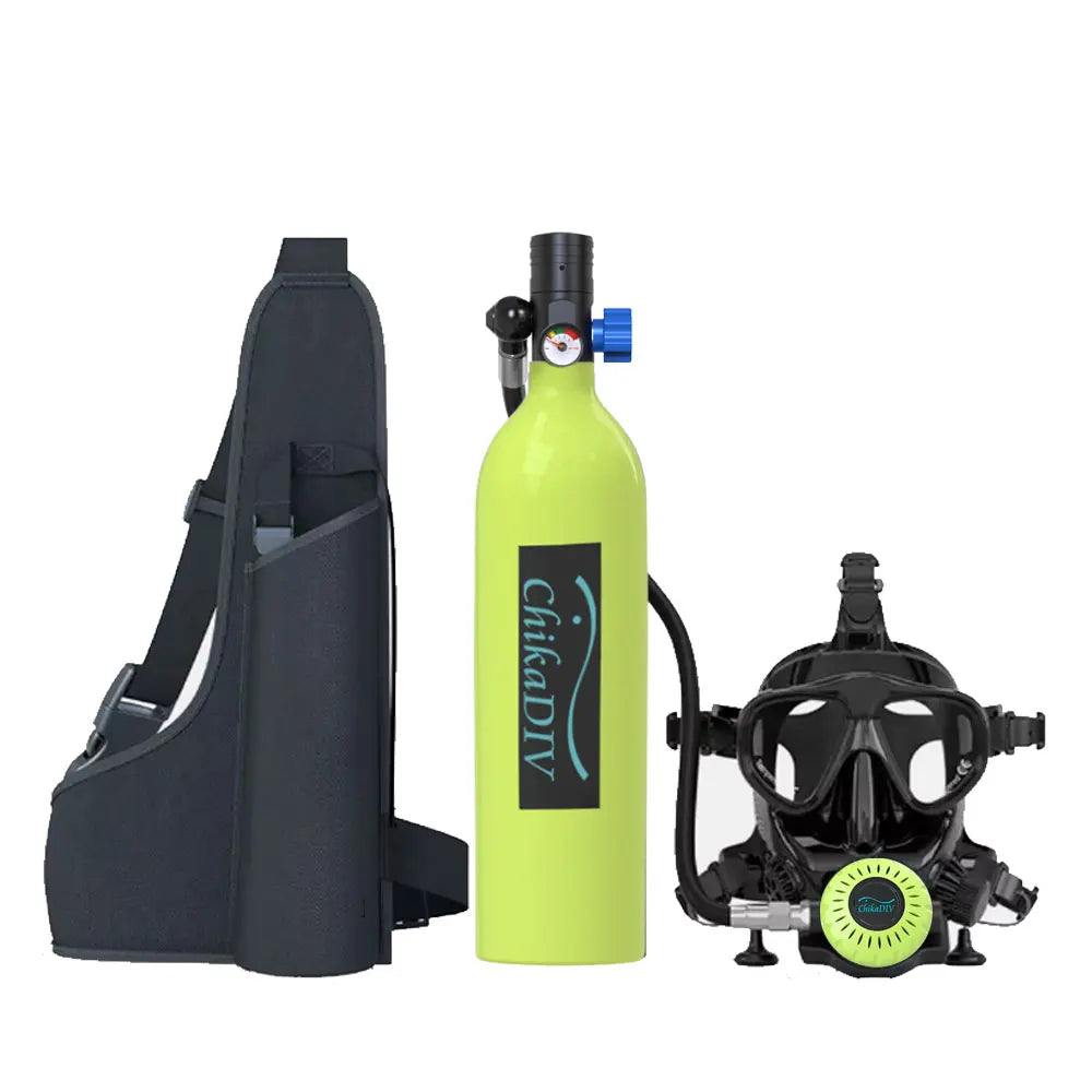 Scuba Mask With Air Tank System 1L Full Face Mask Kit