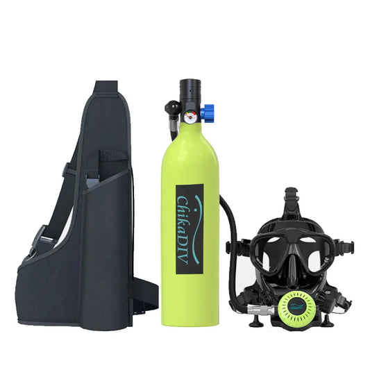 Scuba Mask With Air Tank System 1L Full Face Mask Kit