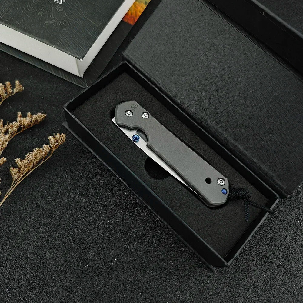 Chris Reeve D2 Folding Pocket Knife Titanium Alloy Handle