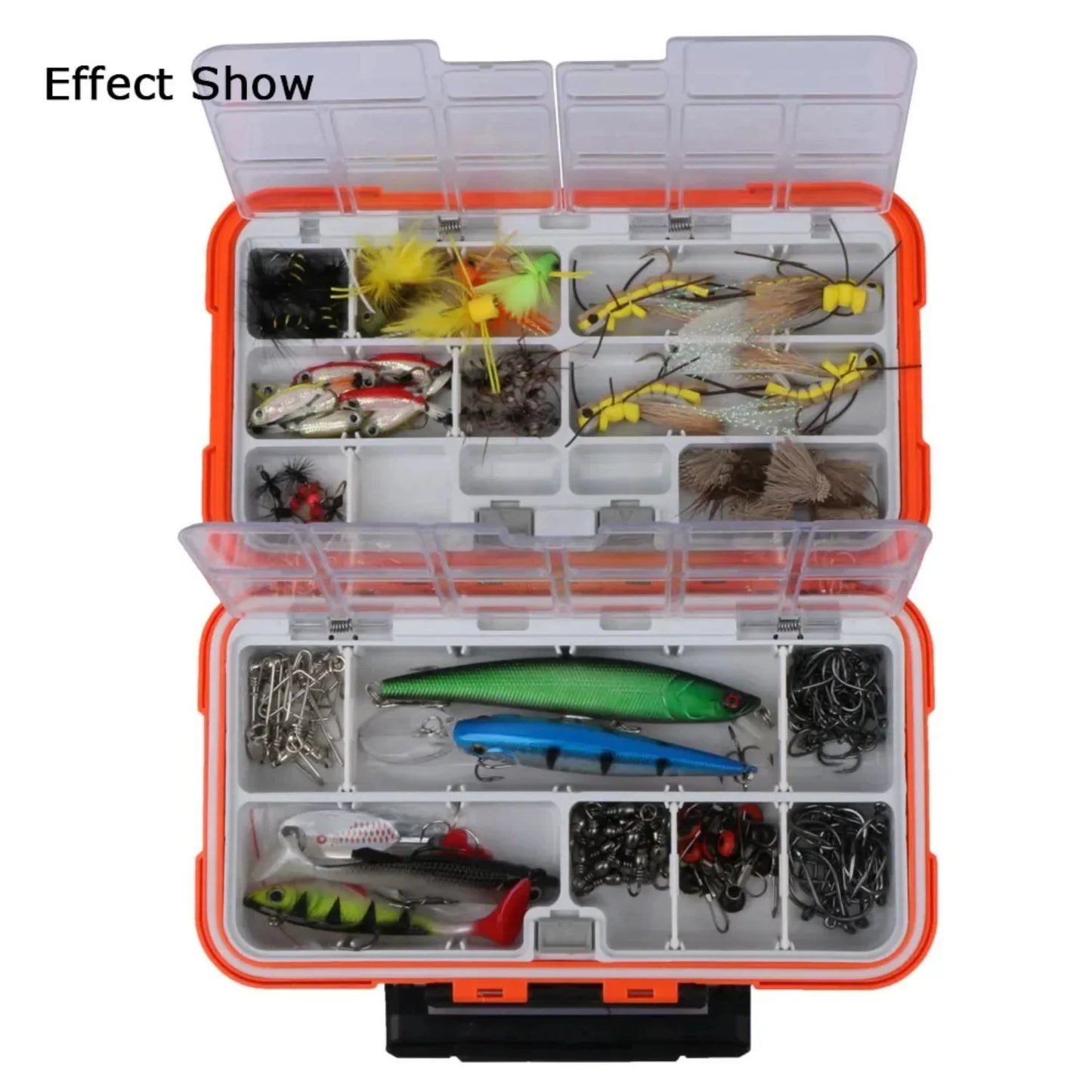 Double Layer Hard Plastic Fishing Box For Baits And Lures