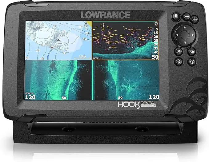 Lowrance Hook Reveal 5 7 9 Fish Finders With Transducers