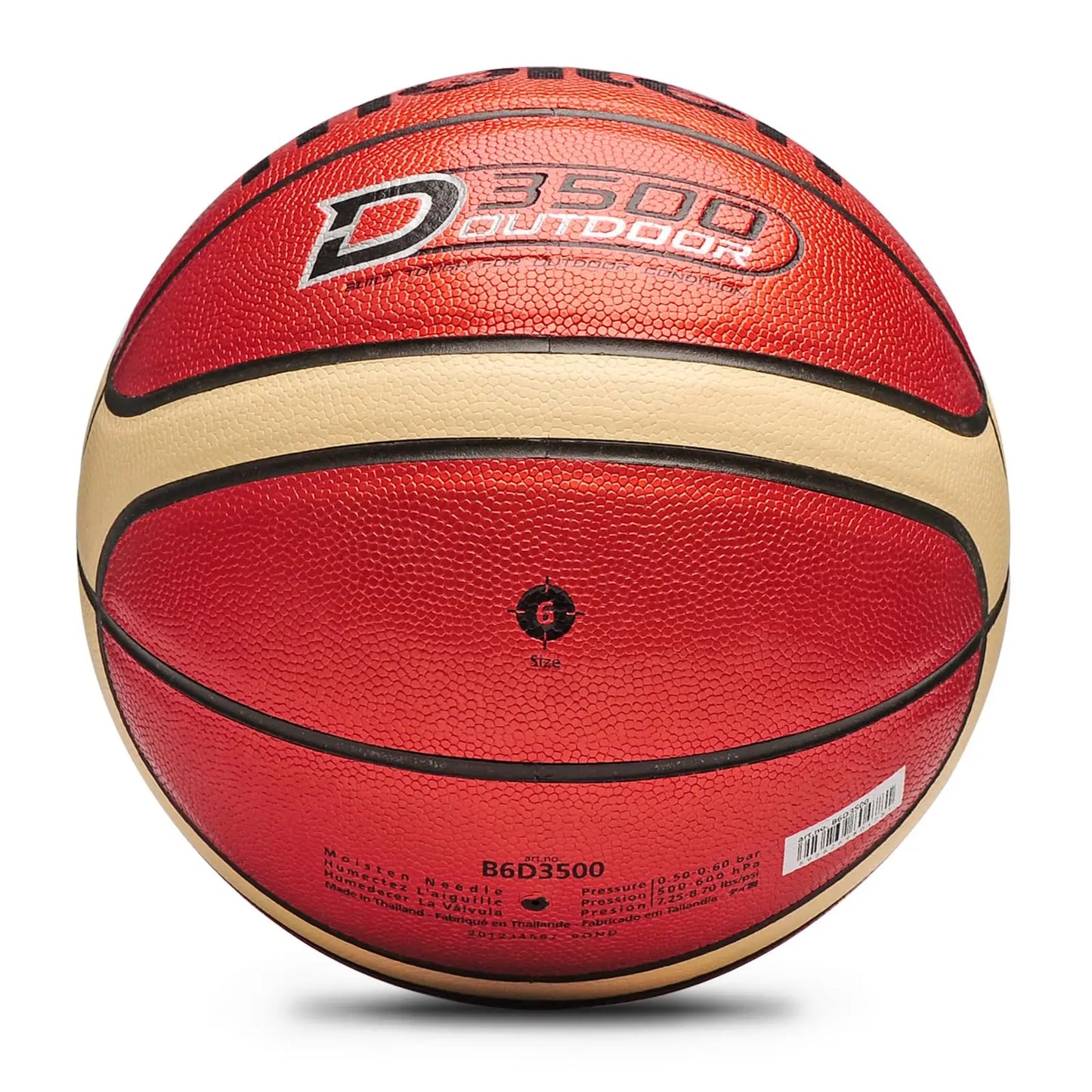Original Molten B6D3500 Basketball Soft Touch Rubber and Faux Leather Training Basketball High Bounce Indoor Outdoor Basketball
