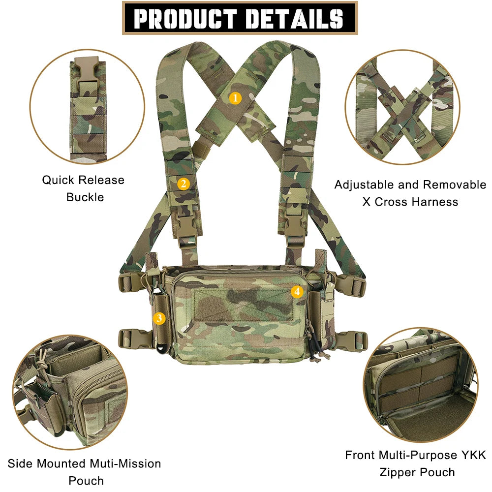 KRYDEX Tactical Flatpack D3 Backpack D3CR Chest Rig Vest