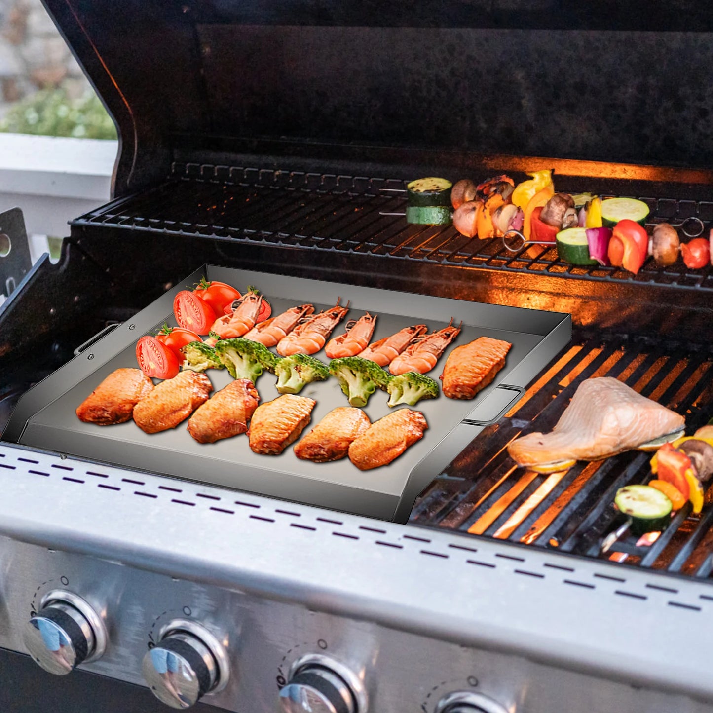VEVOR Stainless Steel Griddle Frying Pan For Outdoors