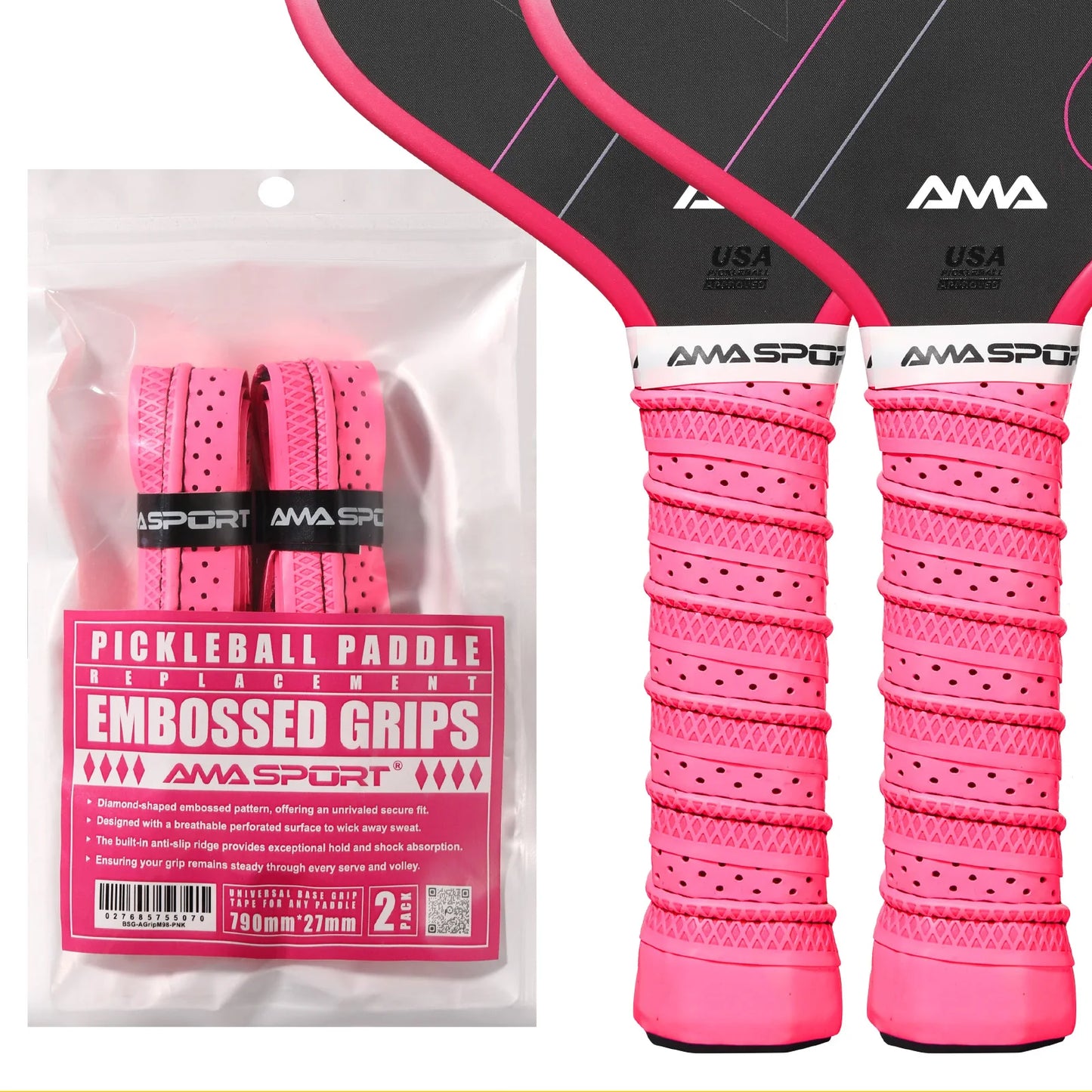 Non-Slip Pickleball Paddle Grip Tape,Moisture-Wicking Pickball Replacement Grip, Premium Pickleball Racket Replacement Grip Wrap