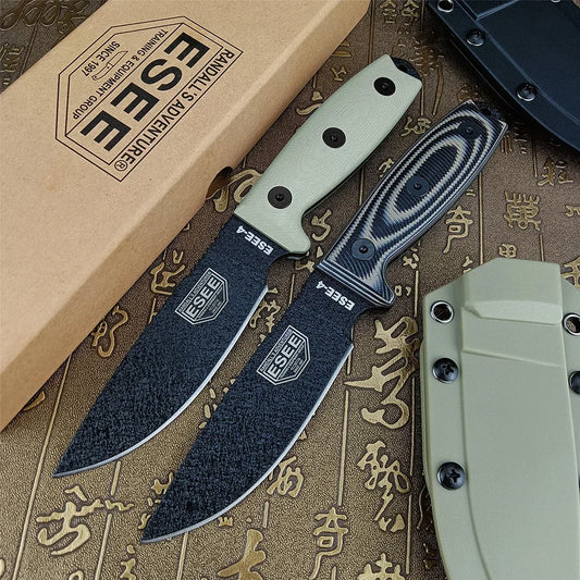 ESEE-4 Multifunctional Outdoor Camping Hunting Fixed Knife with Kydex Sheath G10 Handles S35VN Wild Survival Knife EDC Tools