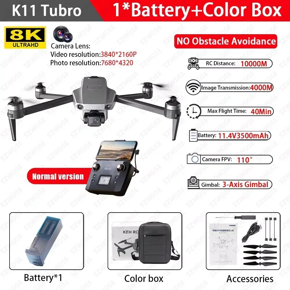 Cole K11 Turbo Drone Aerial 8K HD Dual Camera With Airdrop
