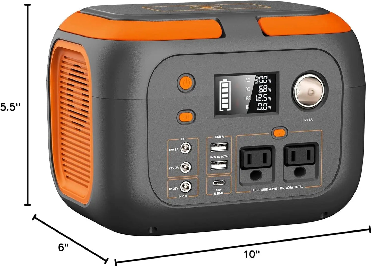 600W 300W 200W Power Station 110V AC Solar Generator