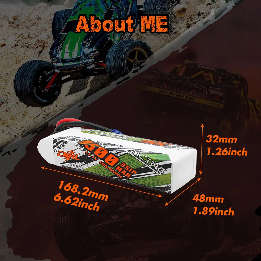 CNHL LiPo 3S 11.1V 5200 6200 9500mAh 90C EC5 RC Cars