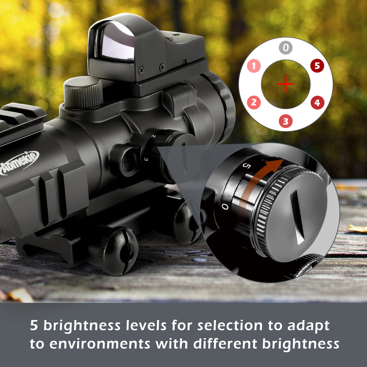 4X32 Red Green Illuminated 22mm Rail Mount Dot Sight