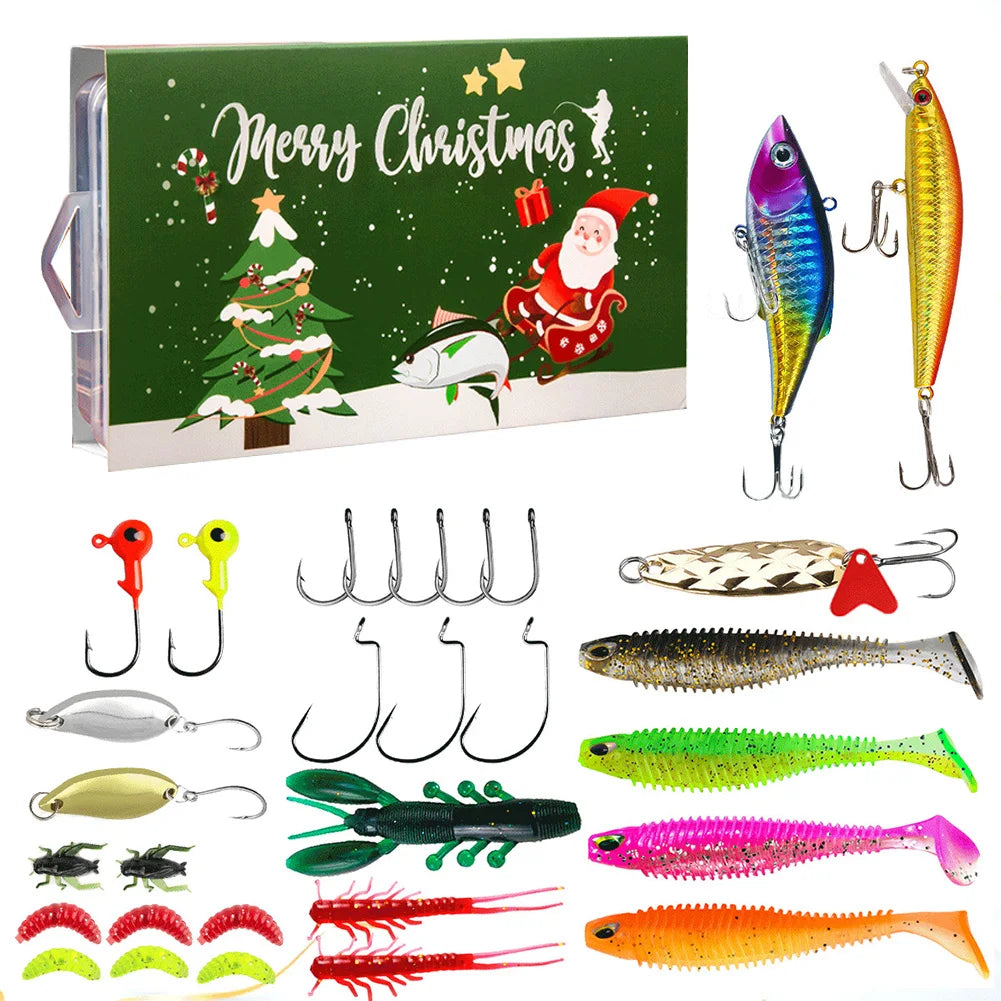 Fishing Lures Kit Soft Lures Spoons Minnow Jig Hooks