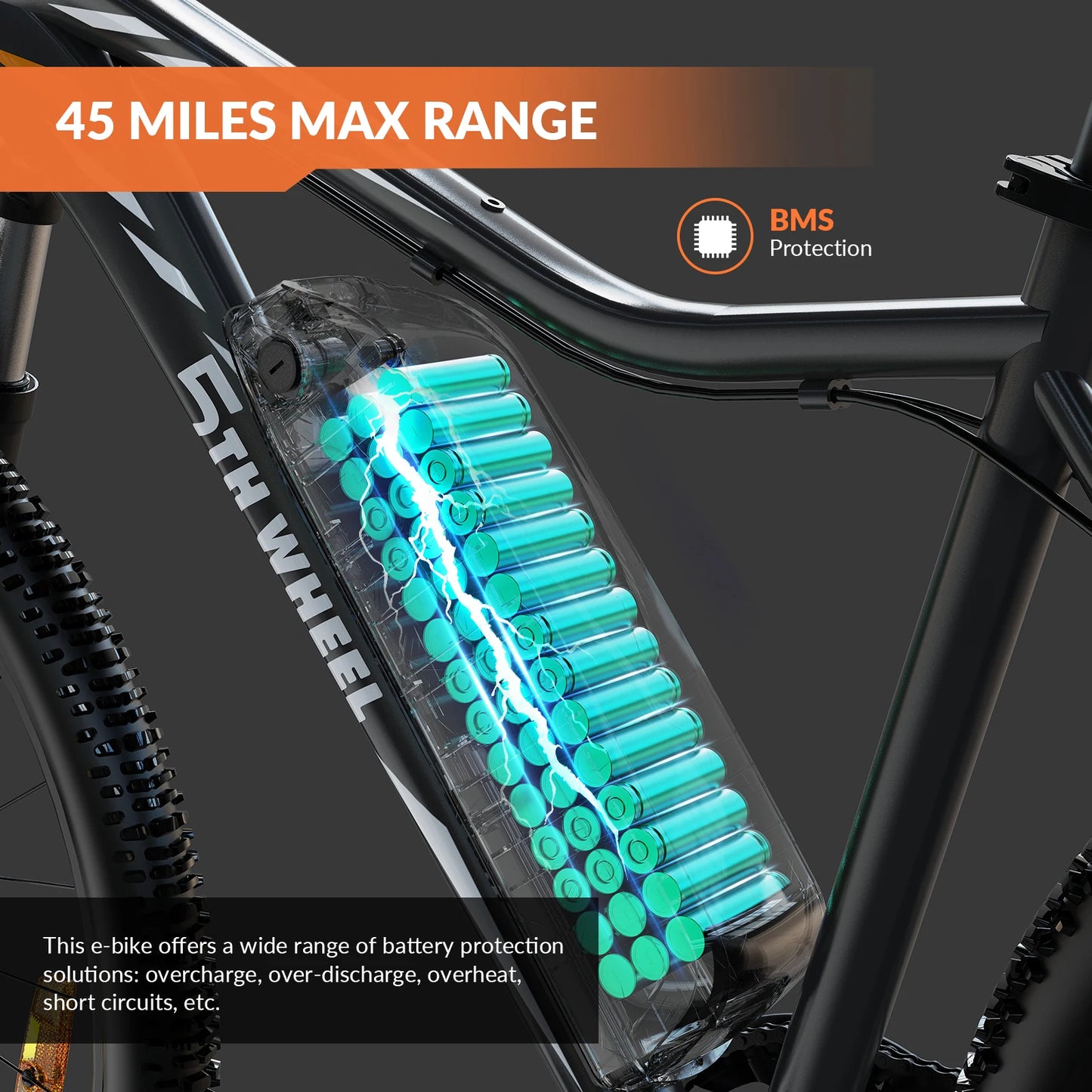 5TH WHEEL AB17 Electric Bike With 700W Peak Motor 23MPH