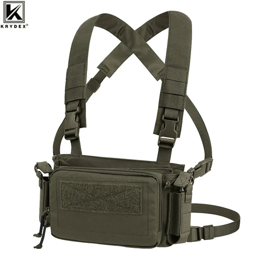 Krydex D3CR Tactical Chest Rig Ranger Green Mag Pouch