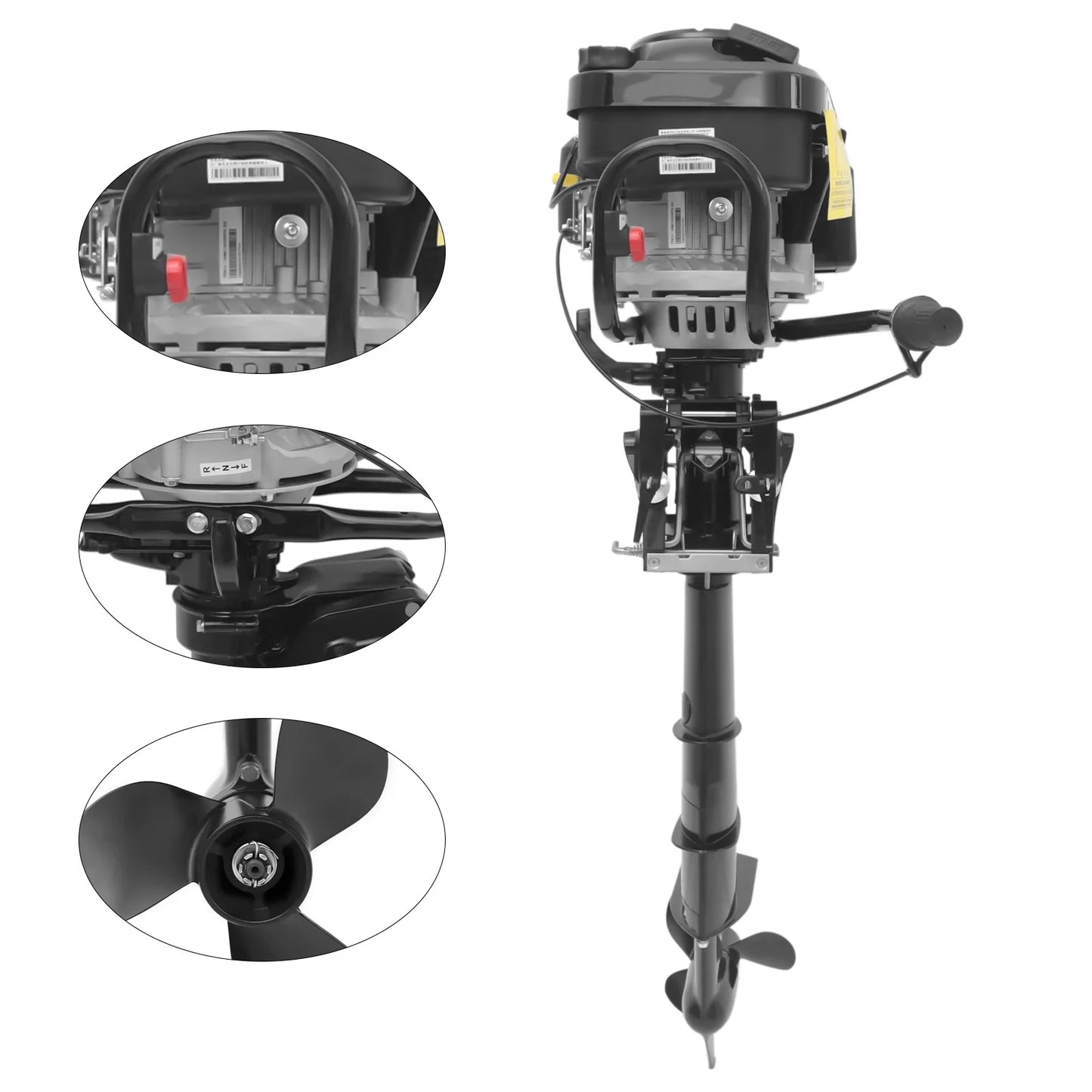 4 Stroke 7.5HP Outboard Motor For Inflatable Fishing Boat