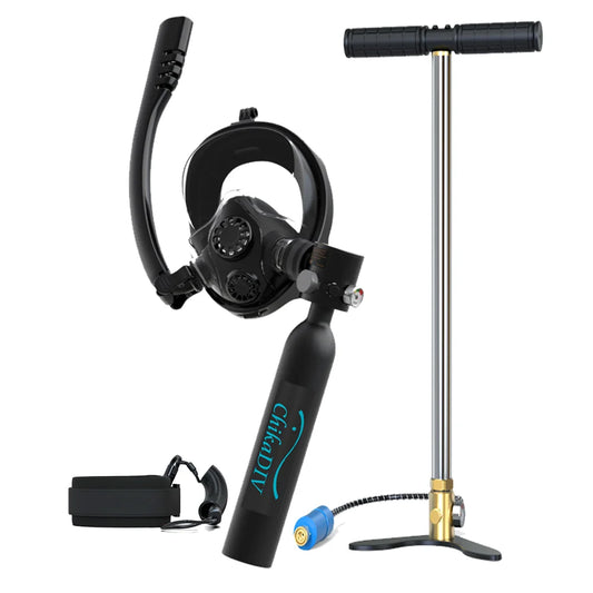 Mini Scuba Tank With Full Face Mask Zero Point Five Liter