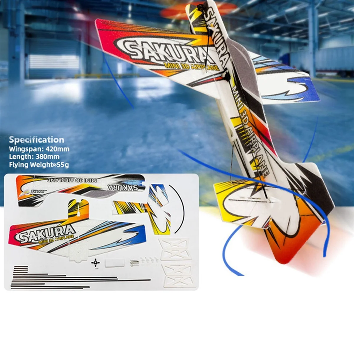 ABXY RC Air Plane 3D Airplane Micro-Mini Foam EPP PP F3P Lightset KIT Model Hobby Toys Remote Control Toys E210