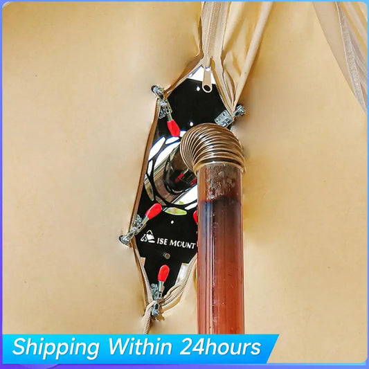 Firewood Stove Chimney Furnace Pipe Firewood Stove Tent Jack Highly Flame Retardant with 3.54 in Chimney Hole Anti-scald Protect
