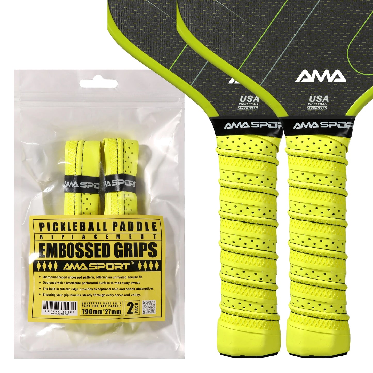 Non-Slip Pickleball Paddle Grip Tape,Moisture-Wicking Pickball Replacement Grip, Premium Pickleball Racket Replacement Grip Wrap