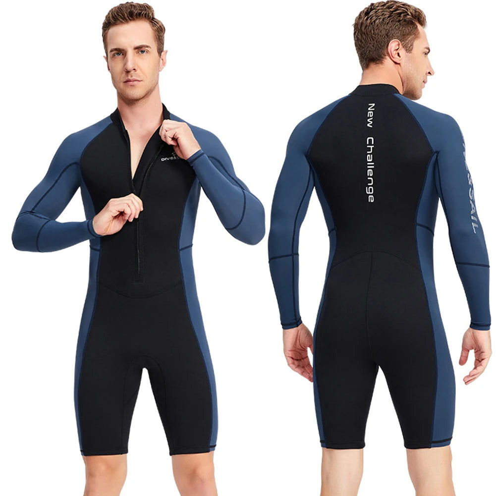 Men Neoprene Diving Suit With Zipper For Snorkeling